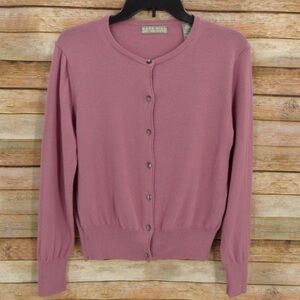 Kate Hill Italian Merino Wool Cardigan Petite Med